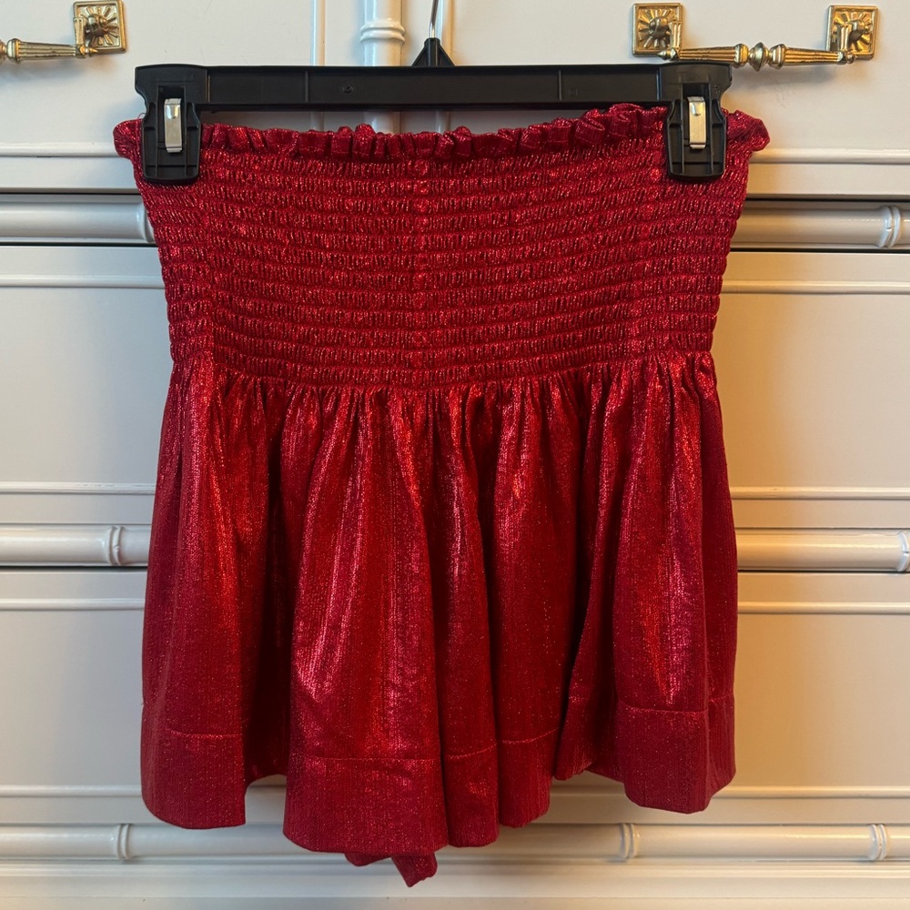 Queen of Sparkles Swing Shorts - Red